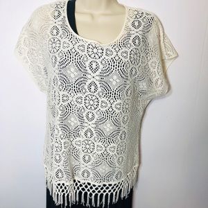 Chico’s size 2 lace top over shirt